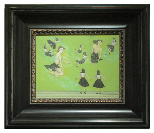 Buhmann on Art, Week of Jan. 22, 2015 2 Jo Ellen Van Ouwerkerk: “A Gift of Wind to Amuse and Mystify” (2010 | Acrylic on canvas | 11 x 14 inches; 27.9 x 35.6 cm | Signed on verso | Framed). Courtesy Woodward Gallery