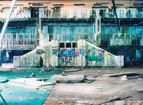 The Borscht Belt, Revisited 3 Dining rooms had become paint ball war zones, kids had turned showrooms into skate parks and wild turkeys lived in other rooms, when Marisa Scheinfeld revisited the Catskill Mountains haunts of her youth. Here, what was once the lobby of Grossinger’s Catskill Resort and Hotel. © Marisa Scheinfeld, 2013