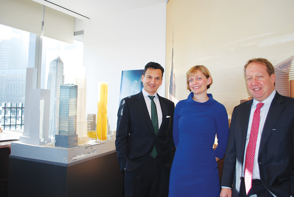 Photo by Winnie McCroy L to R: Michael Samuelian, VP at Related Companies, Erica Maganti, Hudson Yards Creative Director and Dean Shapiro, SVP at Oxford Properties.