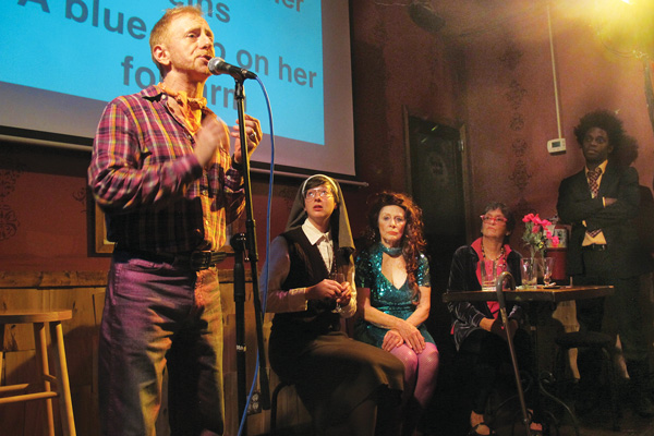 Just Do Art, Week of Jan. 29, 2015 3 Photo by Suzanne Opton A karaoke bar is the fourth and final stop, as intersecting characters converge upon “The Golden Toad.”
