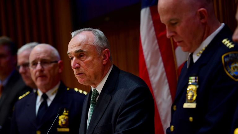 Police Commissioner Bill Bratton during a press conference at One Police Plaza on Jan. 12, 2015.