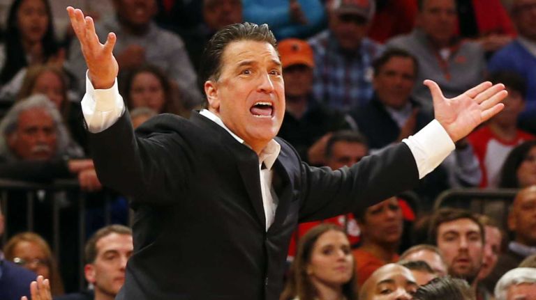 Head coach Steve Lavin of the St. John's Red Storm reacts after a play in the second half against the Duke Blue Devils at Madison Square Garden on Tuesday, Jan. 25, 2015 in New York City.