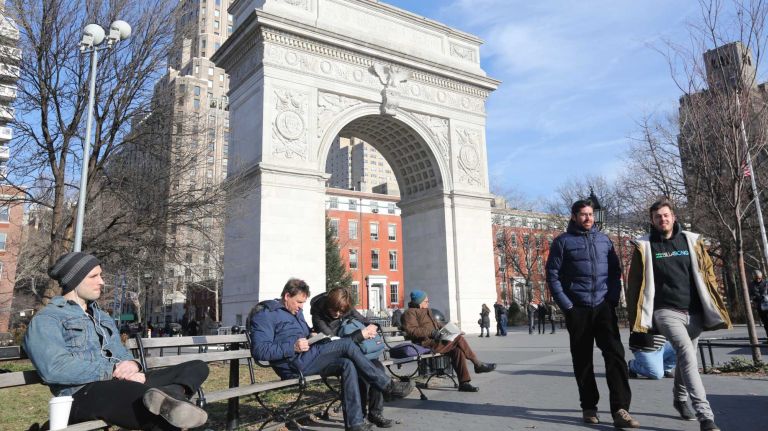 The arch in Washington Square Park.