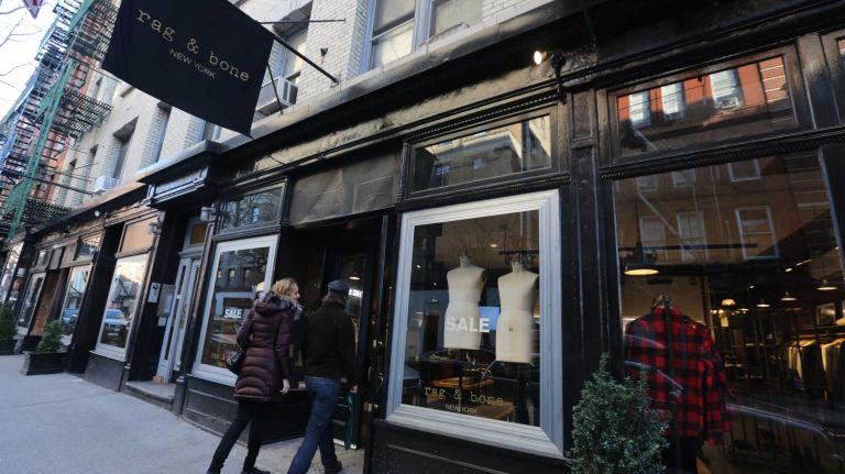 Rag and Bone on Christopher Street near Hudson Street.