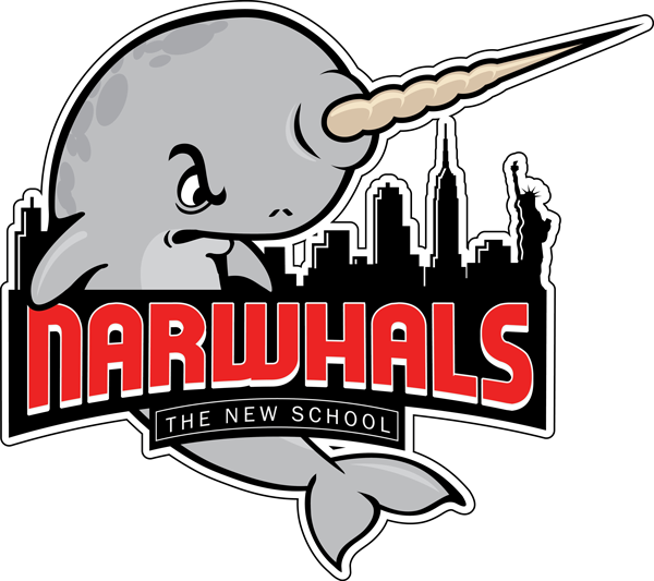 New School hoopsters getting radically gnarly 1 Gnarls the Narhwal is the New School’s new mascot.