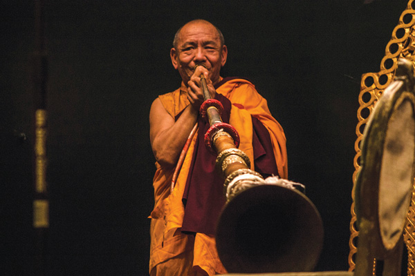A lama tooted his own horn at Spiritual Sounds.