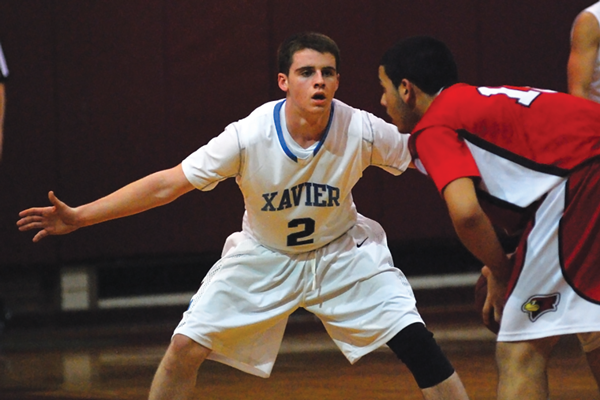 Xavier’s Ryan Kennedy starred against Monsignor McClancy, pouring in 23 points.