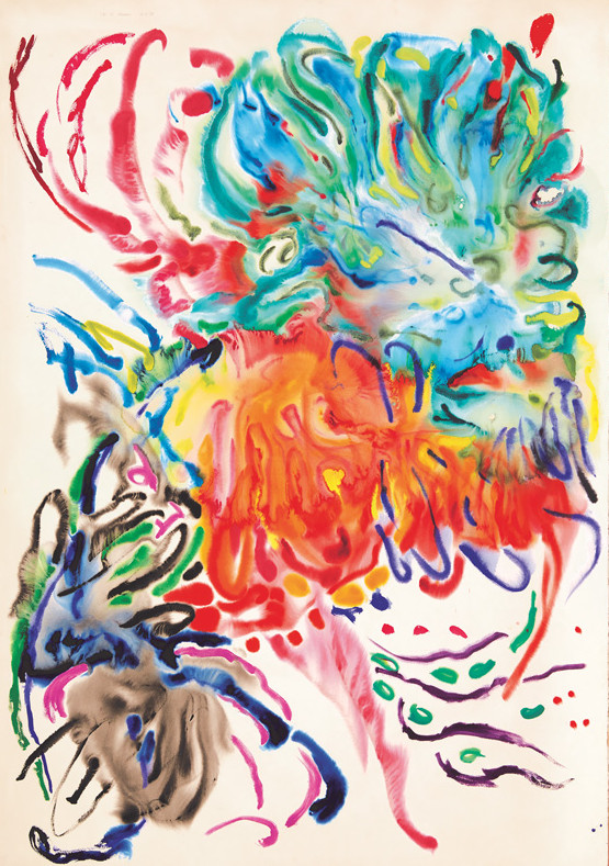 Buhmann on Art, Week of Feb. 12, 2015 3 Nancy Graves: “Evol” (1978 / Watercolor on paper / 63 5/8 by 44 1/2 in. / 161.6 by 113 cm.). Courtesy of the Nancy Graves Foundation, Inc and Mitchell-Innes & Nash, NY. All images © 2015 Nancy Graves Foundation, Inc/Licensed by VAGA, New York, NY.
