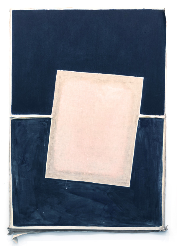 Buhman on Art, Week of Feb. 26, 2014 1 Courtesy of Nicelle Beauchene Gallery Untitled (Cream Tone #14) / 2015 / Oil, acrylic and flashe paint on linen with staples / 69 x 48 inches.