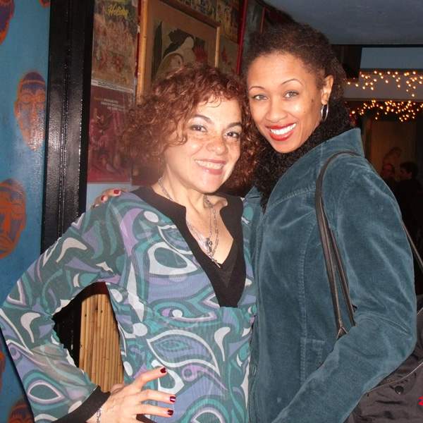 Author/storyteller Michele Carlo (left) and comedian/pundit Leighann Lord are featured performers at No Name Comedy Variety’s 21st Anniversary shows.  Photo by G. Balkcom