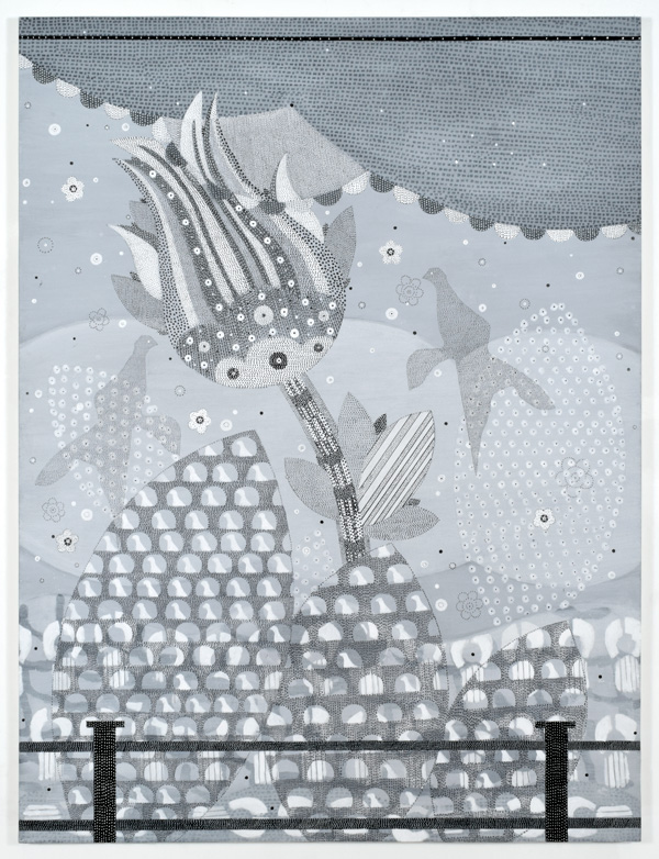 Buhmann on Art, Week of March 5, 2015 3 “Place” (2015 / 84” x 63” / Acrylic, gesso, ink, pencil on canvas). Courtesy Betty Cuningham Gallery