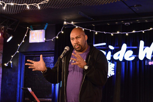 Slammin’ at the Sidewalk Cafe 3 Ohio poet Will Evans. Photo by LYNN CAPPIELLO