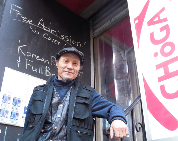 Jinho Jang, a partner in Choga, said the Village’s live music venues are struggling.  Photo by Gerard Flynn