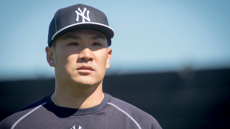 Yankees pitcher Masahiro Tanaka at
George Steinbrenner Field on Friday, Feb. 20, 2015 in Tampa, Fla. 