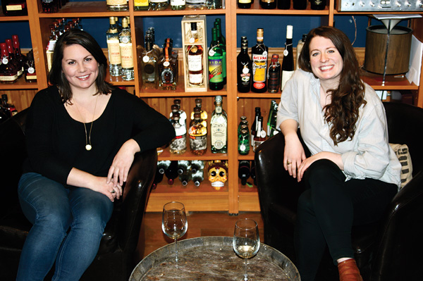 Nora O’Malley, left, and Phoebe Connell say Lois will “change the format” of wine drinking.  PHOTO BY Patrick J. Eves