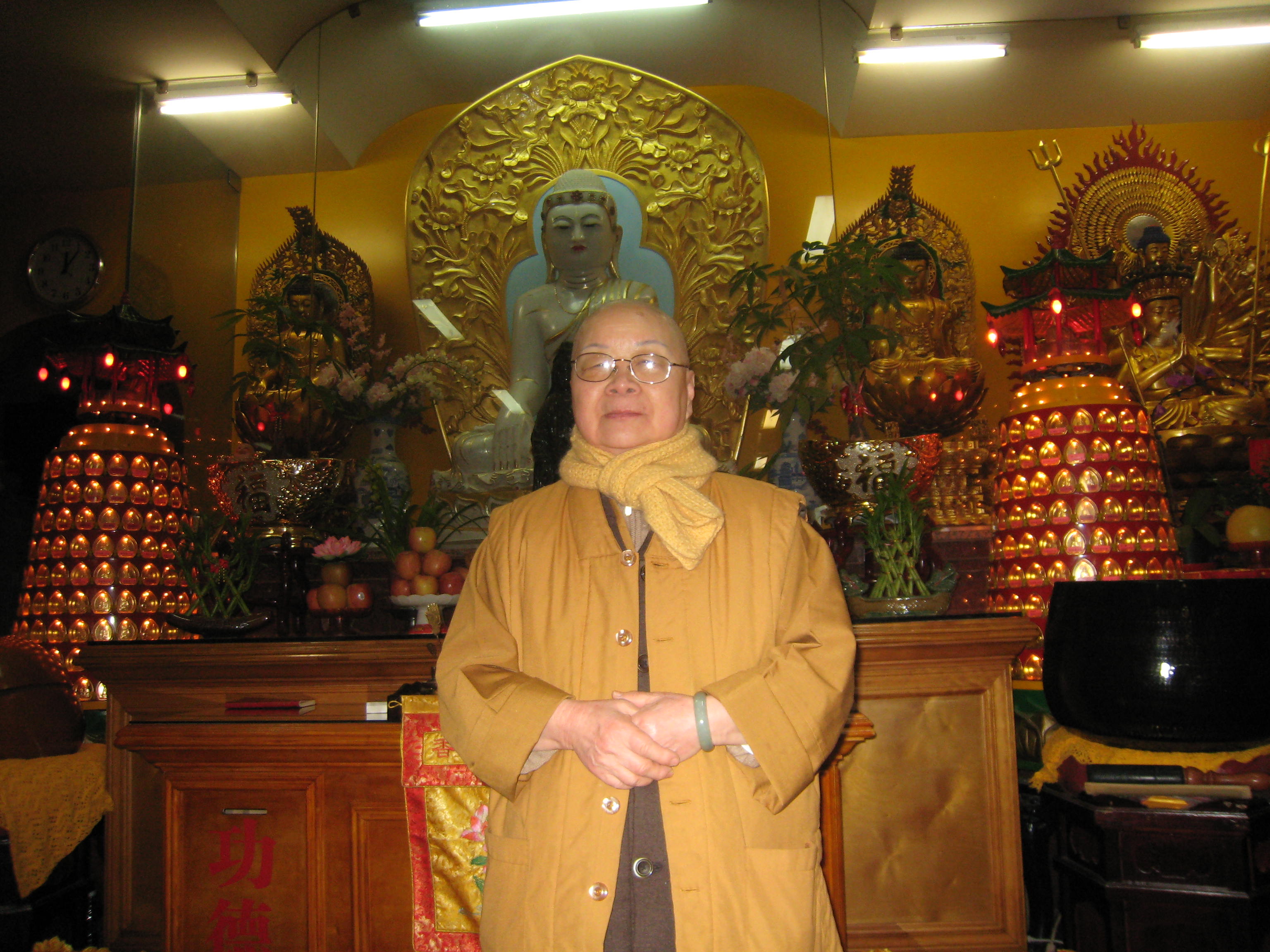 Monk Taing Dee key words for the Year of the Sheep are “Buddha” and “brotherhood.”   Photo by Lesley Sussman