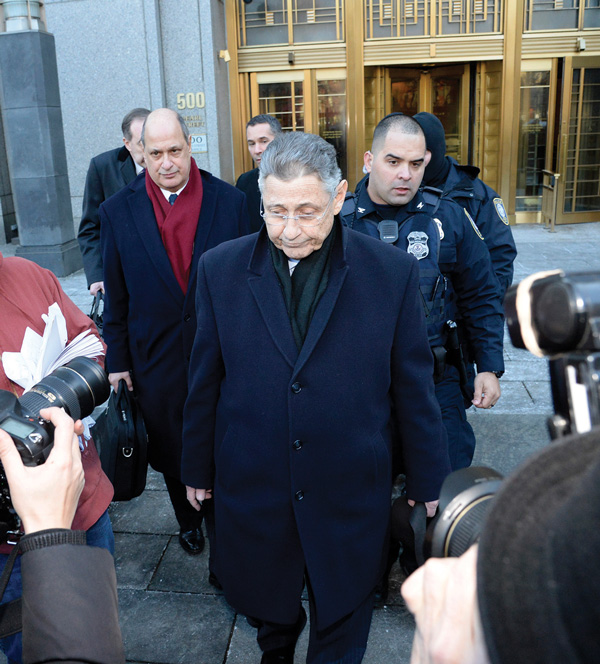 Accompanied by his attorneys and police officers, Sheldon Silver left Federal Court on the morning of Thurs., Jan. 22, after being arraigned on an array of corruption, extortion and fraud charges. A bit more than a week later, he had been forced by his Assembly colleagues to resign the speakership.