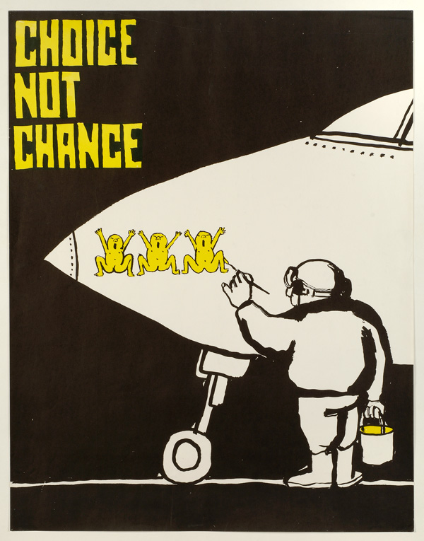 Buhmann on Art: Tomi Ungerer 3 Collection Rennert’s Gallery, New York “Choice Not Chance” (1967 | political poster | 21 x 26 5/8 inches; 53.3 x 67.6 cm).