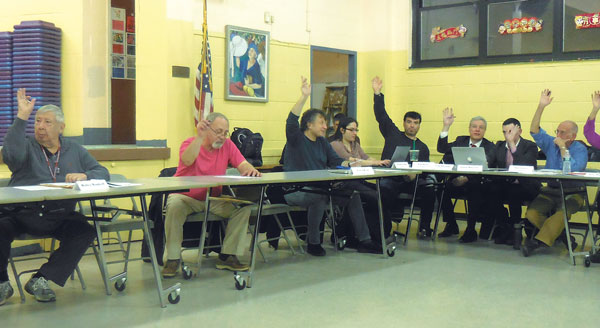 CB4 Tackles Full Agenda in Short Order 2 Photo by Eileen Stukane CB4 full board takes a vote.