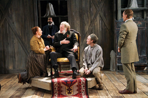Atlantic Theater Co. Champions Great Plays, Truthfully Told 1 Photo by Doug Hamilton L-R: Dale Soules, Hamish Linklater, John Noble, Mickey Theis and Henry Stram, in “Posterity” (at the Linda Gross Theater through April 5).