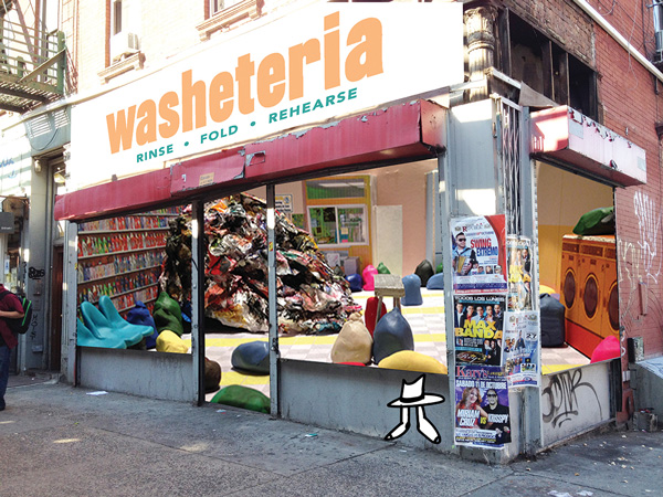 In “Washeteria,” Tribeca-based Soho Rep transforms a Brooklyn laundromat into a fantastical, kid-friendly space.   Photo by Louisa Thompson