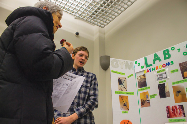 Projects Vie at Participatory Budgeting Expo 4 One goal of Participatory Budgeting was to involve young people in the democratic process. Liam Buckley, 14 (above) stumped for renovations to a local school at the March 24 Expo.