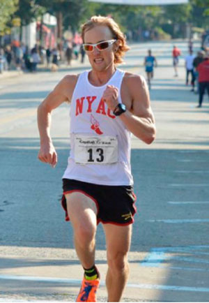 Brendan Martin, who ran track at Columbia University, is one of the top half-marathoners, and will be competing in the New York race on Sunday.