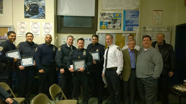 Four officers were honored at last month’s meeting of the First Precinct Community Council.