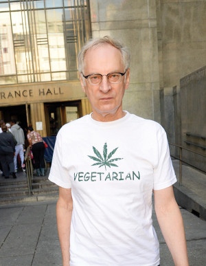 Ranger Bernie! Subway gunman shooting to be animal E.M.T. to avoid eviction 1 Bernie Goetz outside criminal court in March as he fought a charge for an arrest last year when he was caught selling a small amount of marijuana to a persistent undercover cop outside Union Square Park. Goetz, who smokes weed on a regular basis, was wearing his pro-pot / vegetarian T-shirt. File photo by Jefferson Siegel