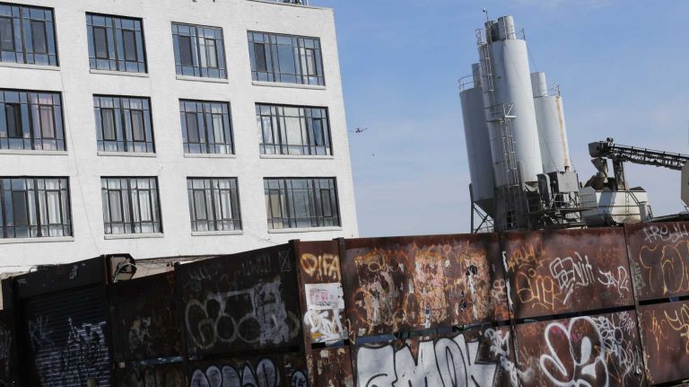 Lofts along White St. near McKibbin St. in the industrial area of Bushwick/