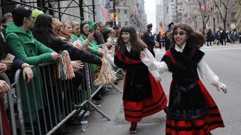 Participants march in the 245th annual New York City St. Patrick's Day parade on Fifth Avenue in Manhattan on Tuesday, March 17, 2015.