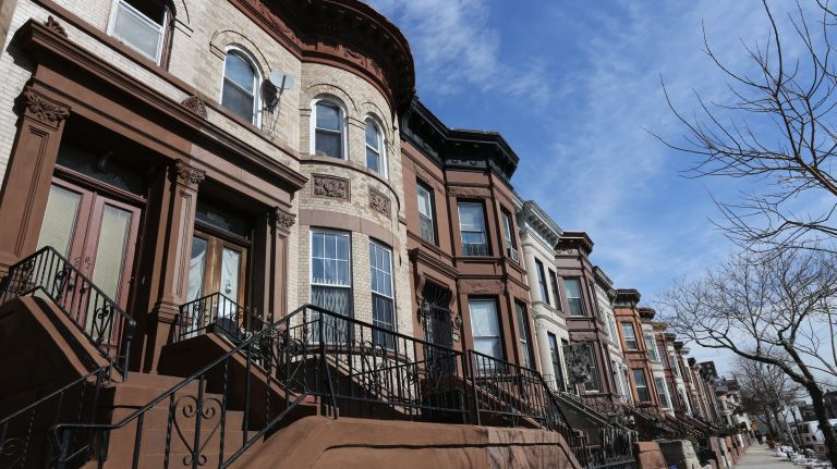 Houses along Park Place, between Kingston and Albany avenues, in Crown Heights, Brooklyn.