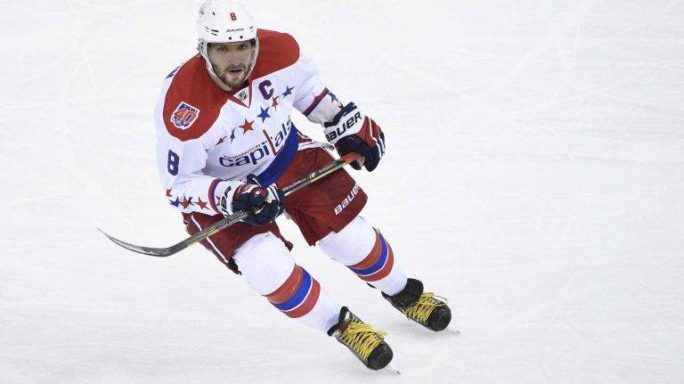 Rangers vs. Capitals 38 Washington Capitals left wing Alex Ovechkin skates against the New York Rangers in the second period of an NHL hockey game at Madison Square Garden on Sunday, March 29, 2015.