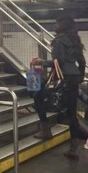 Police are looking for this suspect in connection with an assault with a bottle at the Fulton St. station Saturday.