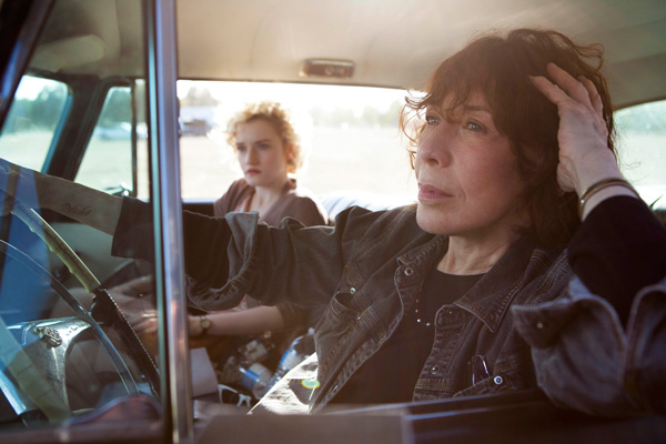 Courtesy of Sony Pictures Classics L to R: Sage (Julia Garner) and Elle Reid (Lily Tomlin) in “Grandma.” 