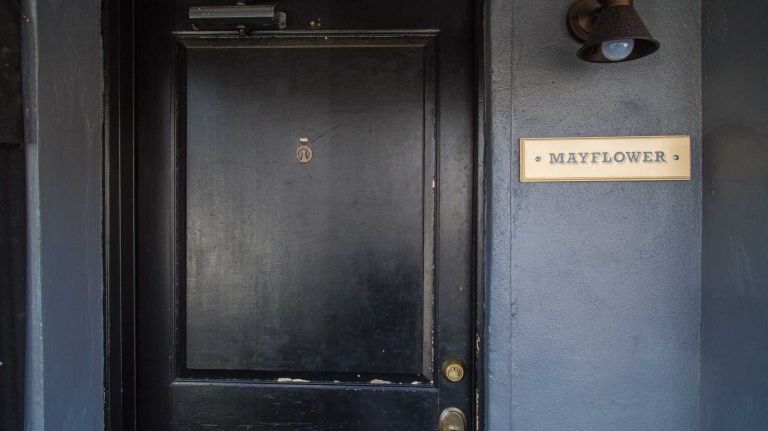 Mayflower in the Clinton Hill neighborhood of Brooklyn on April 6, 2015. Neighborhood Feature on Clinton HIll.