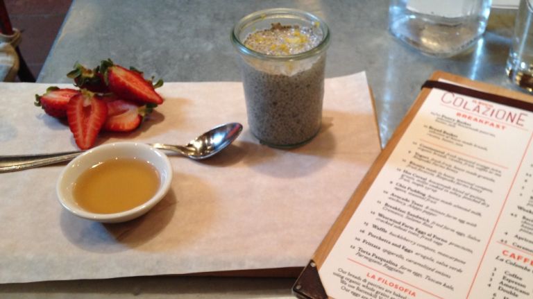 Il Buco Alimentari's chia pudding is a healthy start to the day.
