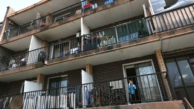 City Living: North Corona 62 Apartments at 112th street and 37th ave. across from Hinton Park in North Corona, Queens, Tuesday, April 21, 2015.