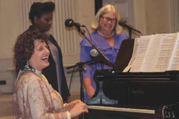 Kim Kalesti performing “Kimistry,” at St. Mark’s Church last month.  Photo by Zach Williams