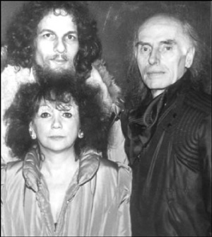 Judith Malina with the two main men in her life, her two husbands, Julian Beck, right, and Hanon Reznikov.