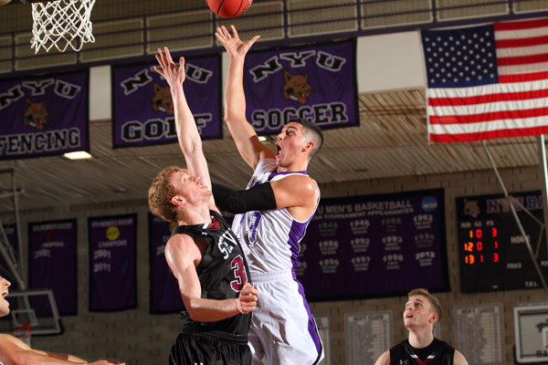 N.Y.U.’s Evan Kupferberg averaged 18 points per game.  Photo by N.Y.U. Athletics