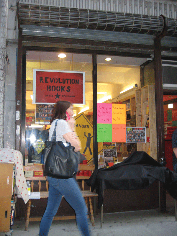 Downtown Express photo by Dusica Sue Malesevic  Revolution Books will close at the end of May with hopes of moving to Harlem. 