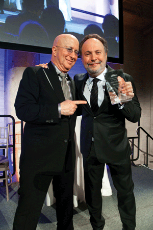 Photo by Louis Chan/Courtesy of BMCC Paul Shaffer and Billy Crystal at the B.M.C.C. gala last week honoring Crystal. 
