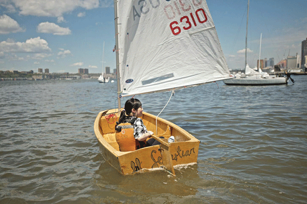 Chelsea students returned to the river — with the boats they built — on May 2.