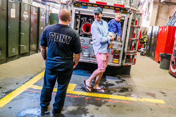 Tribeca’s ‘Ghostbusters’ firehouse to close for ‘gut renovation' 3 Downtown Express photos by Milo Hess Above, a memorial for Harold Ramis last year. The narrow firehouse includes the “Ghostbusters” logo, above right.
