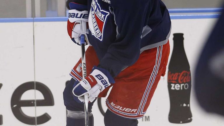 Derick Brassard of the Rangers skates during practice on Thursday, May 28, 2015 at the MSG Training Center in Greenburgh, N.Y.