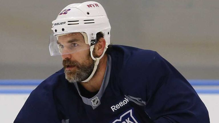 Dan Boyle of the Rangers skates during practice on Thursday, May 28, 2015 at the MSG Training Center in Greenburgh, N.Y.
