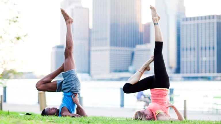 Work out outdoors early or late in the evening during the summer to avoid the sun at its peak.