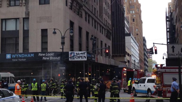 Manhole explosion at West 35th St. and 8th Avenue photos 10 The scene at West 35th St. and 8th Ave.