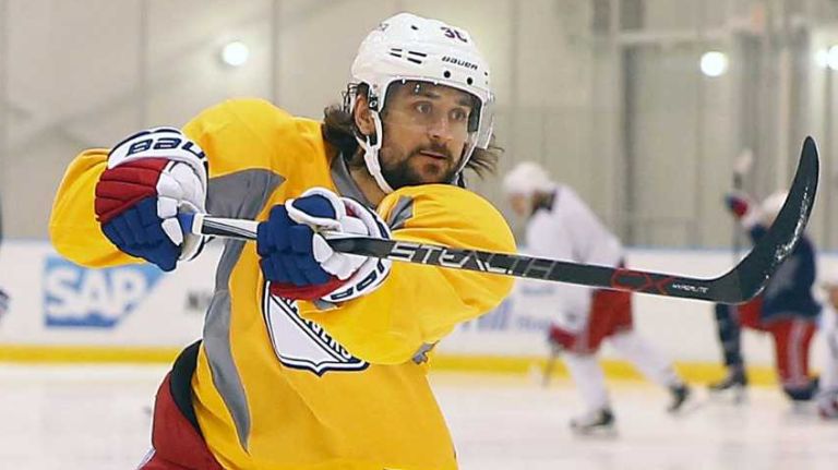 Mats Zuccarello of the Rangers skates during practice on Thursday, May 28, 2015 at the MSG Training Center in Greenburgh, N.Y.
